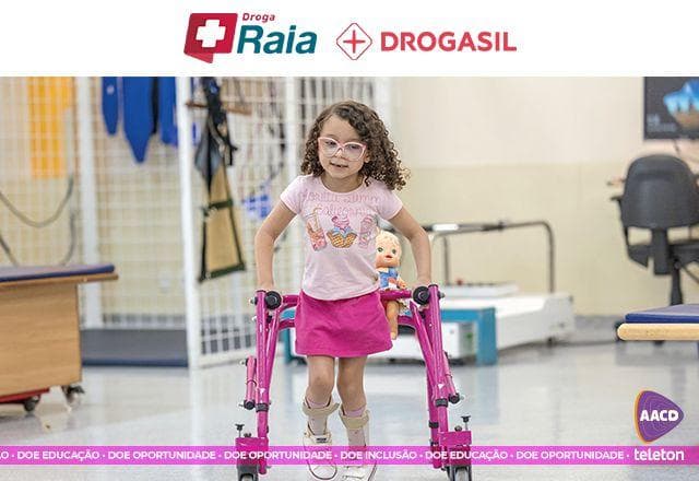 Droga Raia e Drogasil juntos com a AACD