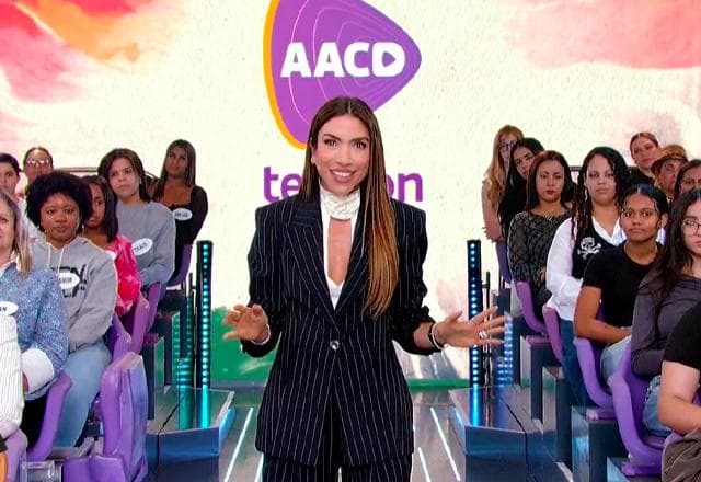 Patricia Abravanel durante o Teleton 2024.